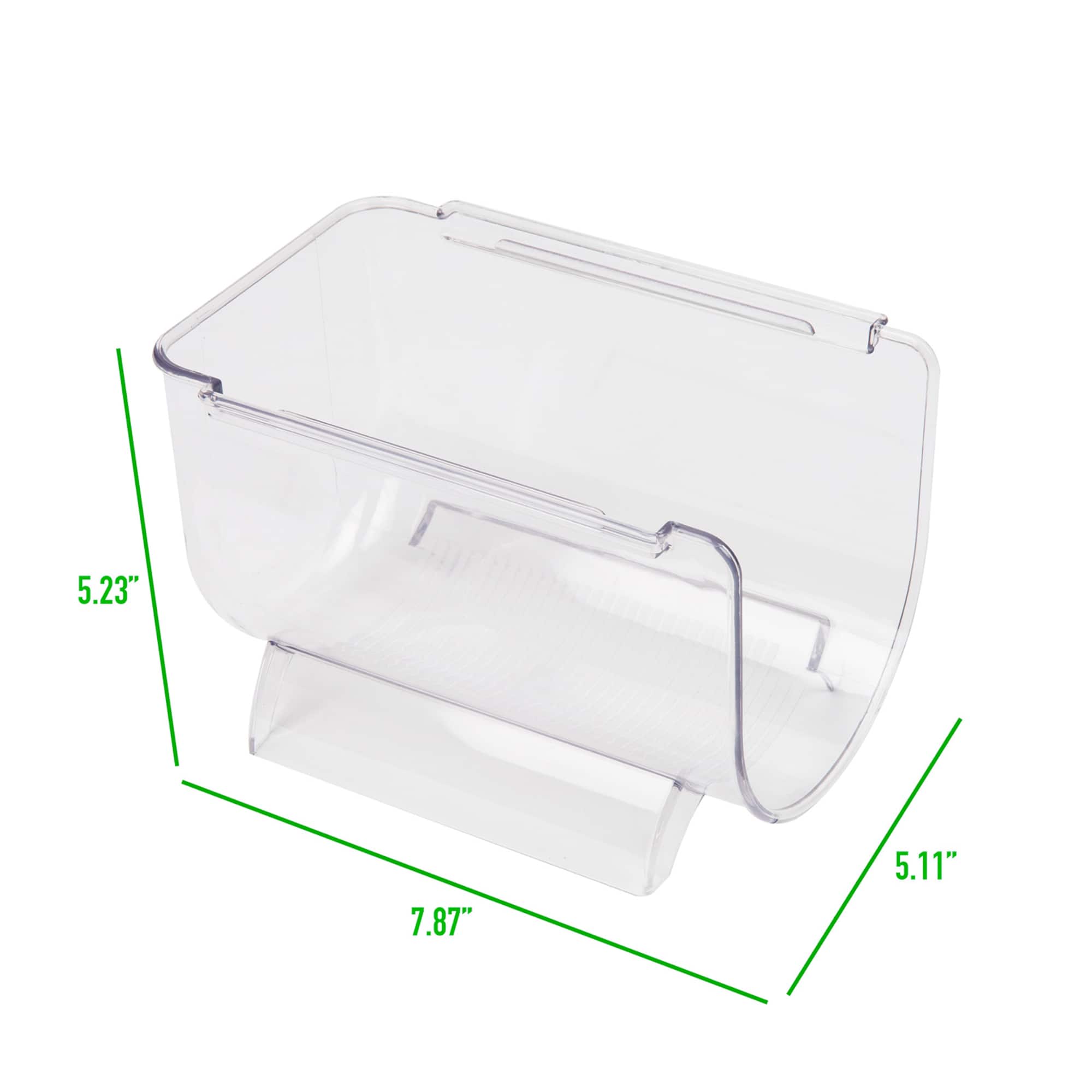 Mind Reader Clear Large 2 Liter Bottle Stackable Refrigerator Bin Storage Set